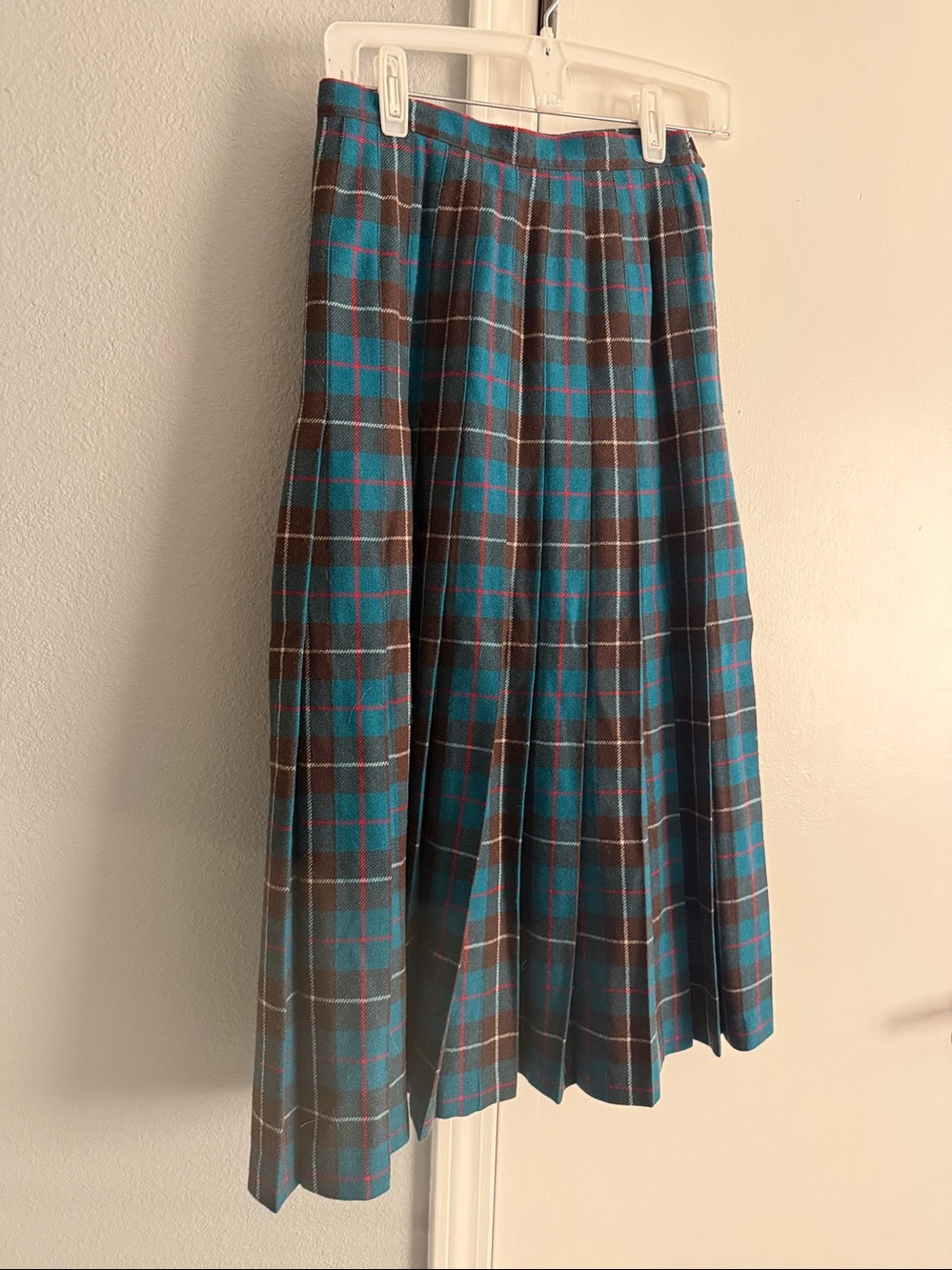 Vintage Pendleton authentic MacKinnon hunting tartan Wool Plaid Pleated Skirt